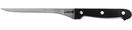 Zanetti Coltello per Sfilettare Classic in Acciaio Inox, Finitura Mat, Lama 18 cm, Spessore 1.5 mm, Sfilettatore con Manico Rivettato