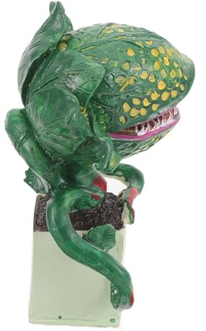 DECHOUS Halloween Blumen Kunstharz Pflanzendeko Grün, Kreative Figur | Harzornament mit Feiner Verarbeitung, Langlebig und Robust, Grüne Form, für Garten, Terrasse, Schreibtisch