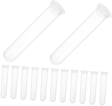 MUCKLILY 100pièces Tubes Plastique Pour Laboratoire Bouchons Échantillons Et Tests Tubes De Centrifugation Portables Pour Expériences Scientifiques