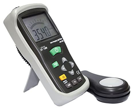 KONGMM Luxmetro Portatile, Misuratore di illuminamento con Il USB Test di luminosità dell'interfaccia DT-1309 Lux Meter per Interni ed Esterni(1)