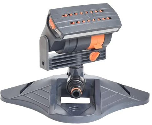 Sprinklers for Lawns, 16-Nozzle Oscillating Sprinkler with 4 Spray Patterns & Adjustable Width/Range up to 46FT Quick Connect Lawn Sprinkler with Large Base for Yard Garden Grass