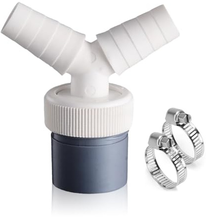 Gsrhzd Waschmaschine Abfluss Adapter, Waschmaschinenanschluss, Haltbar Verdickt Abfluss Waschmaschine Doppelanschluss, Universal Geschirrspüler Trockner Waschmaschinenanschluss Washing Machine