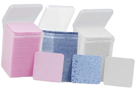 VALICLUD Eyelash Glue Cleaning Pads Bottles Non-woven Wipes for Glue Bottle Residue Remover for Salon Use