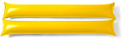 Pack de 50 Pares de Aplaudidores Hinchables Reutilizables – Palos de Animación Ruidosos para Eventos y Deportes (Amarillo, 25 Pares)