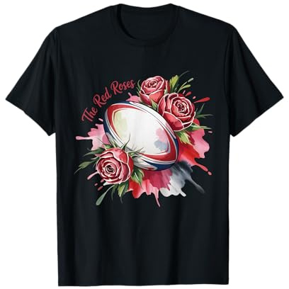 England Rugby English Flag Rugby England Women The Red Roses T-Shirt