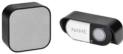 Miratic Sonnette sans Fil Carillon sans Fil avec Système d'apprentissage et 36 Sons Sonnette Maison à Portée 150m Noir (Alimentation par Pile)