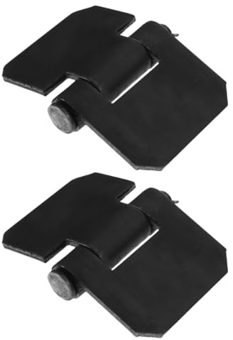 LABRIMP Lot de 2 Charnières Soudables pour Remorque en Fer Noir, Design Épaissi de Porte Amovible, Usage Intensif et Connexion Stable, Adaptées aux Caravanes et Portails