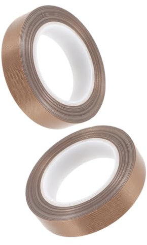 Ipetboom Cinta de Ptfe 2 Rollos Resistentes al Desgaste y Aislamiento Térmico Térmico para Selladora de Alta Temperatura Adecuado para Máquinas de Sellado y Aislamiento