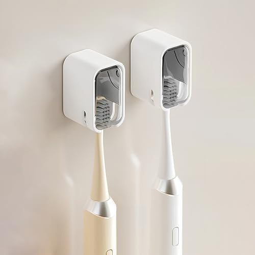 Wall Mounted Toothbrush Holders for Bathroom,Strong Self Adhesive