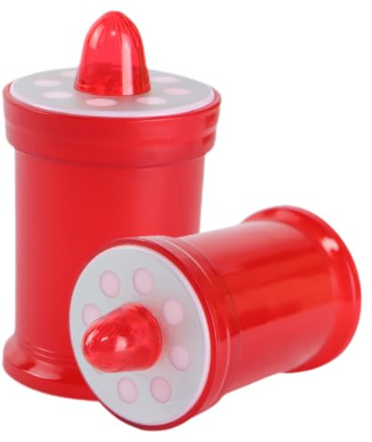 Candele Elettriche Rosse senza Fiamma 2 Pezzi Portatili Atmosfera Natalizia | Plastica e Led, per Parti e Natale, Design Leggero, Alimentazione a Batteria, Luce Decorativa
