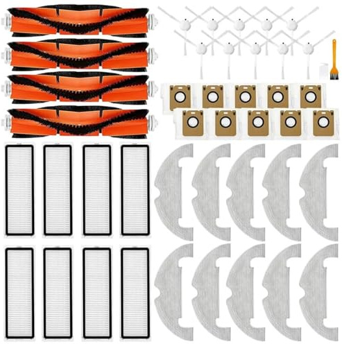BUDGPZWSC Compatible con Aspiradora Dreame BOT D10 Plus/RLS3D, Cepillo Lateral Principal, Filtro HEPA, Paño De Fregona, Bolsas For Polvo, Piezas De Repuesto