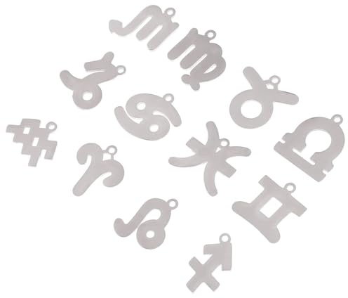 DIYEAH 12stücke Zwölf Sternbilder Anhänger aus Edelstahl für DIY Halsketten Fein Verarbeitet und Langlebig Stilvolles Design zum Selbermachen