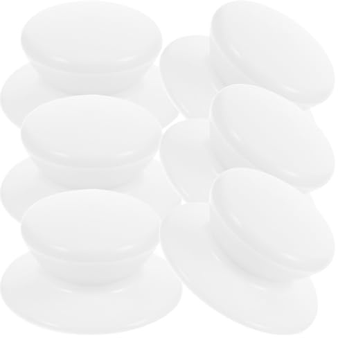 SHINEOFI 6Pcs Universal Pot Lid Handles Replacement Knobs Compact Small Pan Lid Knobs White Accessories for Kitchen Cookware