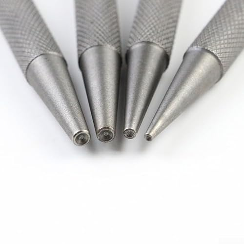 Solaughguy Lot de 4 poinçons centraux pour marquage de précision et pose des clous dans la fabrication de machines, l'entretien et le travail du bois - Alliage d'acier, tailles