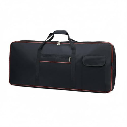 KiBcsLic Gepolsterte Keyboardtasche wasserdicht Keyboard Music Außentaschen Instrumententasche für Musiker, Reisen, Rot, 61-Key Xs