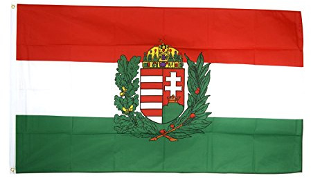 Flaggenfritze XXL Flagge Fahne Ungarn mit Wappen 150 x 250 cm