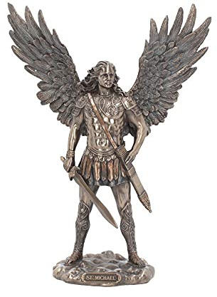 Nemesis Now Saint Michael - Figura Decorativa (27,5 cm), Color Bronce