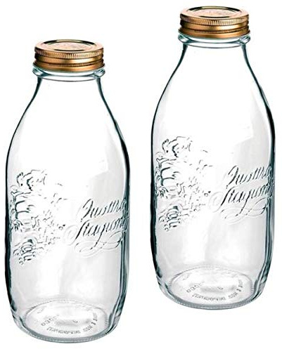 Bormioli Rocco 2 Glas Flaschen Quattro Stagionie 1L