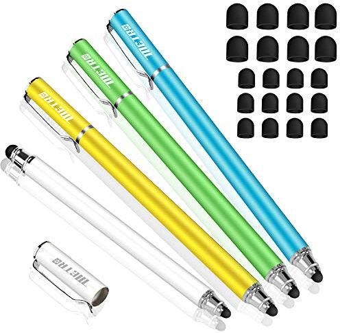 Metro 2 in 1 Premium Eingabestift Touchstift Stylus mit 20 X Ersatzspitzen f¨¹r Samsung Galaxy Smartphones und Tablets (Gelb/Gr¨¹n/Blau/Wei?)