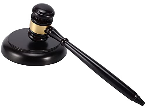 Holzhammer Auktionshammer mit Schallblock für Rechtsanwalt Auktion Handarbeit