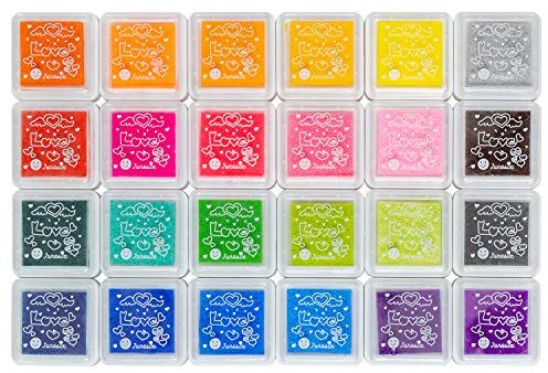 Ancwzoz Stempelkissen Für Kinder 24 Farben Waschbar F¨¹r Kinder
