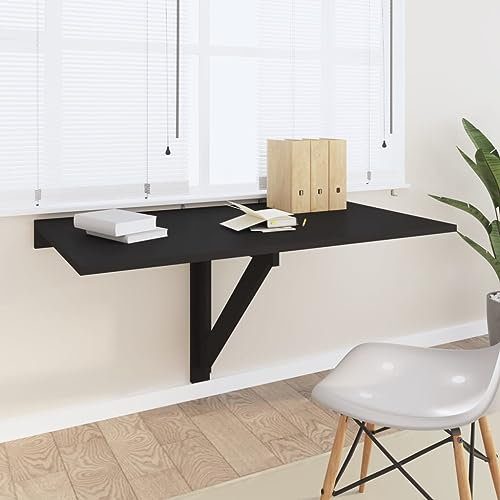 SKM Wand-Klapptisch Schwarz 100x60x56 cm Holzwerkstoff, Weight: 11.25 kg, 342647