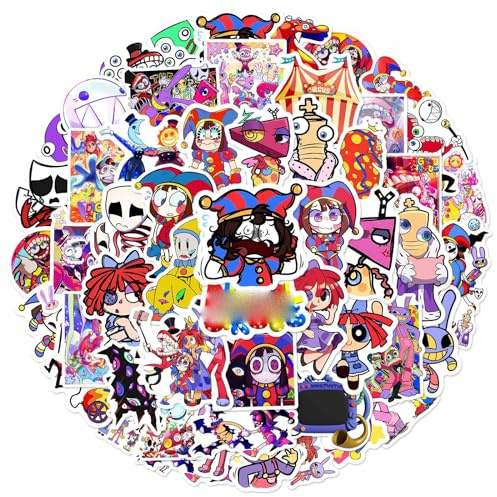 MEFOAR 60 Stück Cartoon Aufkleber Spiel Aufkleber für Laptop Handyhülle Skateboard Koffer wasserdichte Aufkleber (A,60 Stück)