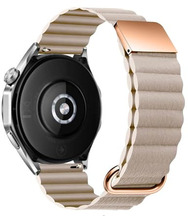 LXURY Magnetische Armbänder für OnePlus Watch 2 Armband, Leder Silikon mit Magnet Schleife Schnalle Bänder für OnePlus Watch 2 Ersatzarmband Kompatibel mit OnePlus Watch 2 Uhrenarmband (6)