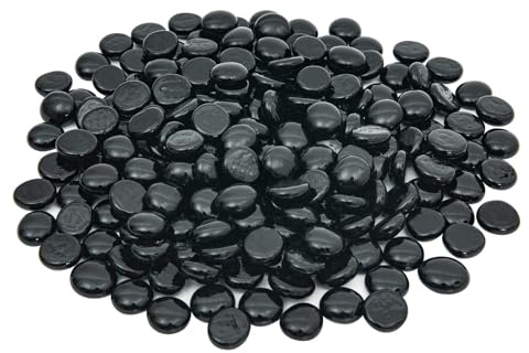 Pierres décoratives noires de 1 kg, gravier naturel de 1 à 2 cm pour pots de fleurs, gravier de rivière poli, petites pierres décoratives pour jardin, remplissage de vase, artisanat, aquarium,