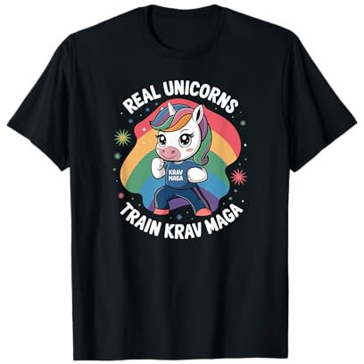 Echte Einhörner trainieren Krav Maga - Cute Krav Maga T-Shirt