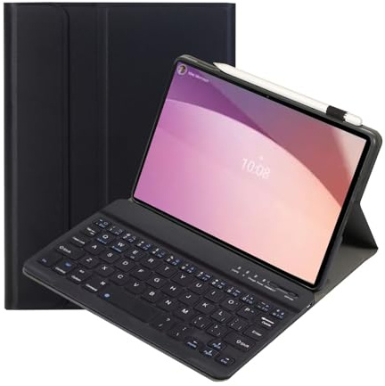 leleyo Custodia tastiera per tablet Lenovo Tab M8 4th gen da 8 pollici cover magnetica intelligente con tastiera bluetooth wireless rimovibile per Tab M8 4th gen (Nero)