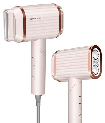 Professional High Speed Ionic Hair Dryer - 260,000 RPM Dual High-Speed Brushless Motors Blow Dryer for 6X Fast Drying,Low-Noise 4 Temps /4 Speeds,Hairdryer with Magnetic Concentrator for Women