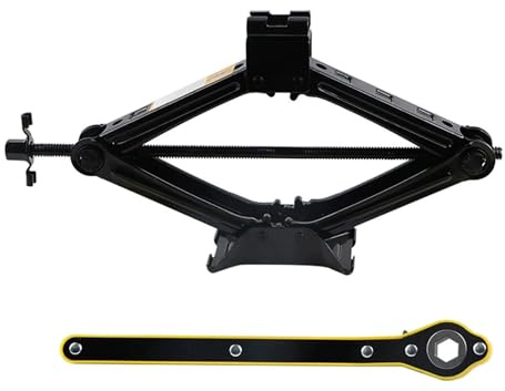 Pont elevateur Voiture Cric à Ciseaux Pliable, 2 tonnes, Accessoires universels, matériau en Acier épais, Type Horizontal, économie d'effort, Durable Leve Voiture