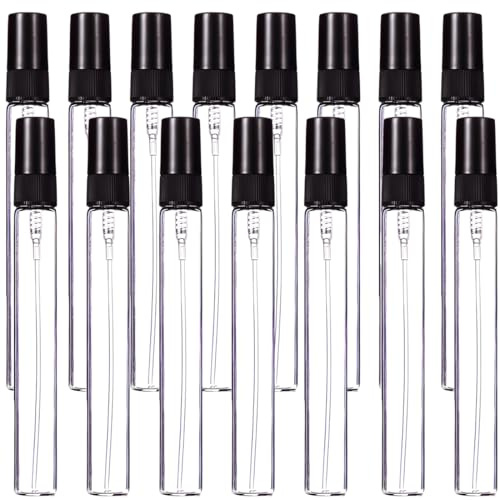 15 Piezas 10ml Botella Spray,Botellas Aerosol Vacío Plástico, Botella de Spray rellenable Vacío Pequeña, Botella de Pulverizadora Transparente Portátil,para Aceites Esenciales, Limpieza, Perfume