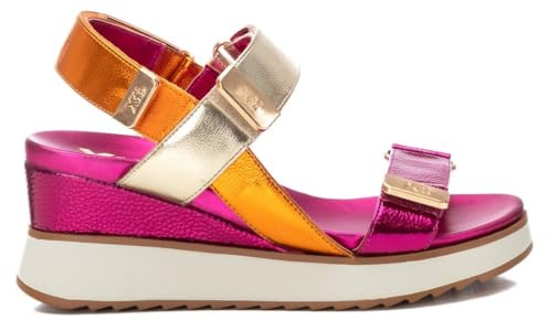 XTI - Sandalia Mujer Fucsia - Calzado Cómodo y Versátil - Moda casual - Modelo 14388202 (Talla 39)