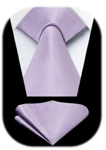 Enlision Krawatten Lila Herren Elegant Einfarbig Hochzeit Party Krawatte und Einstecktuch Set