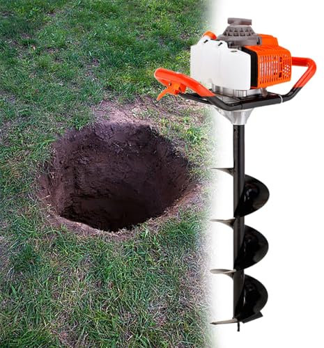 GESAIDES Trivella per Pali, Trivella a Gas, Trivella per Pali con Punta da Trapano, per Recinzioni, Terreni Agricoli e Giardino,20cm(7.9in)