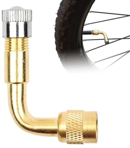 Valvole di Estensione a 90 Gradi in Rame, Prolunga Valvola Pneumatici, Auto Valvola Pneumatico Estensione Valvola ad Angolo, per auto, moto, bicicletta，Resistente e Durevole