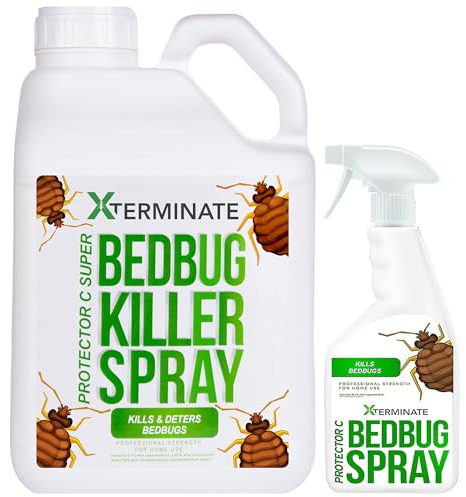 Xterminate Bed Bug Killer Spray 5L & 1L, Used By Professionals, For Home Use, Bedrooms, Mattresses, Carpets, Furniture & More Kills & Controls Bed Bugs, The Most Effective Bug Spray in the UK