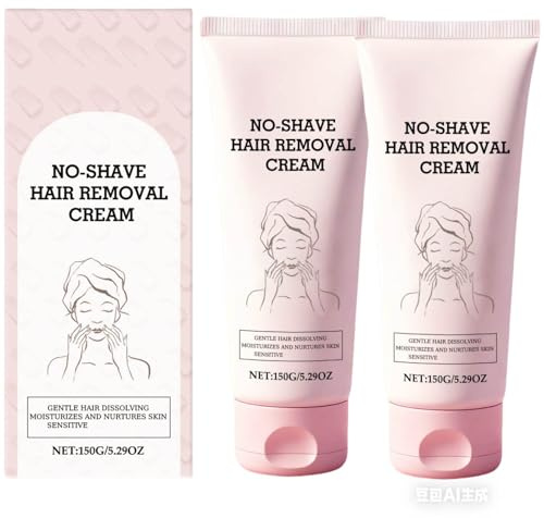 Haarentfernungscreme, Sanfte Haarentfernung, Enthaarungscremes Gesicht, Enthaarungscreme Intimbereich, Hair Removal Cream, Spendet Feuchtigkeit und Pflegt die Haut, Geeignet für Körper (2pc)