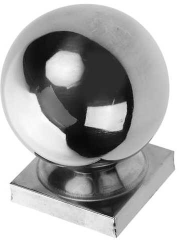 Beatifufu Stair Railing Finial Ball Silver Stainless Steel End Caps with Versatile Application for Banister and Fence Posts
