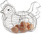 St@llion Chrome A Plated Chicken Shaped Wire Egg Storage Basket Holder Rack, Table Top Snacks Organizer Kitchen Gadget- Store 24 Eggs