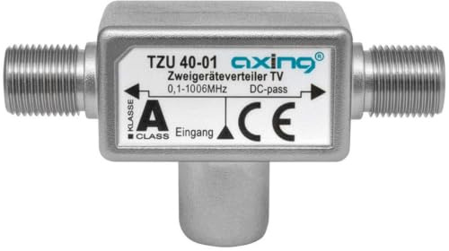 Axing TZU 40-01 2-Fach Verteiler BK (0,1 bis 1006MHz) zum Aufstecken auf Multimedia-Anschluss