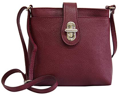 AMBRA Moda Damen echt Ledertasche Handtasche Schultertasche Umhängtasche Citybag Girl Crossover GL007