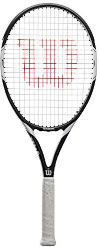 Wilson Federer Team 105, Racchetta da Tennis per Giocatori Principianti e Amatoriali Unisex Adulto, Bianco/Nero, L1