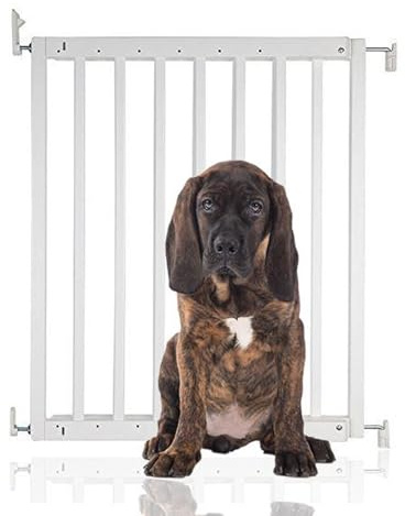 Bettacare Robustes Holz Schraubgitter für Hunde, Natur, 63,5 cm - 105,5 cm, Holz-Hundegitter, Schraubbefestigung als Sicherheitssperre, Haustierschutzgitter, einfache Installation