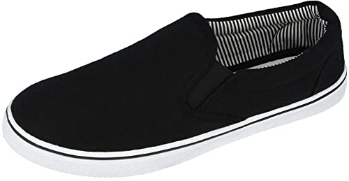 Mens Canvas Mesh Slip On Espadrilles Casual Low Top Plimsoll Trainers Size 7-12