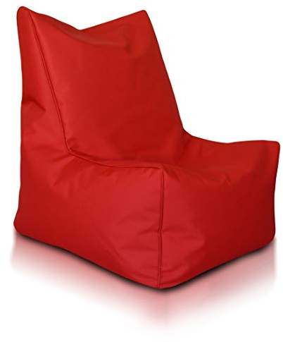 Ecopuf Solid Hochwertiger Sitzsack Sitzkissen aus Polyester 82 x 60 cm - Kissen Lounge Sessel für Erwachsene und Kinder - Gemütlicher und hochwertiger Hängesessel Farbe Rot NC12