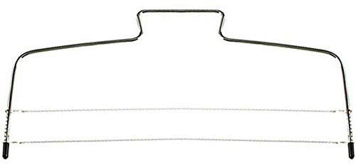 NTI UK Cake Slicer Bread Cutter Double Wire Line Cutting Home Kitchen Silver Decor Baking Adjustable Tool Leveller Free P&P