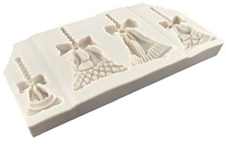 Hotaden Best Christmas Bells Bow Silicone Mold Fondant Cake Decorating Tools Gumpaste Chocolate Clay Candy Baking Mould